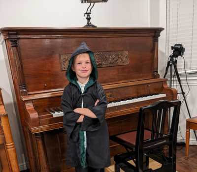 Jeffery Completes Book 1 Recital